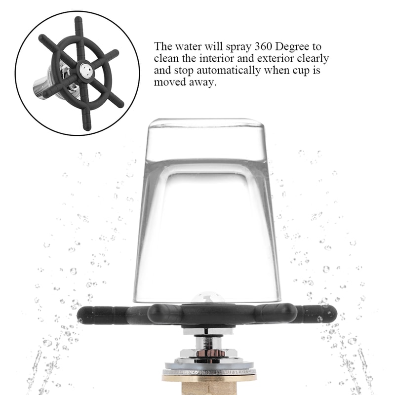 Premium Stainless Steel Bar Glass Rinser Faucet Head Pro Kitchen & Beer Glass Rinser