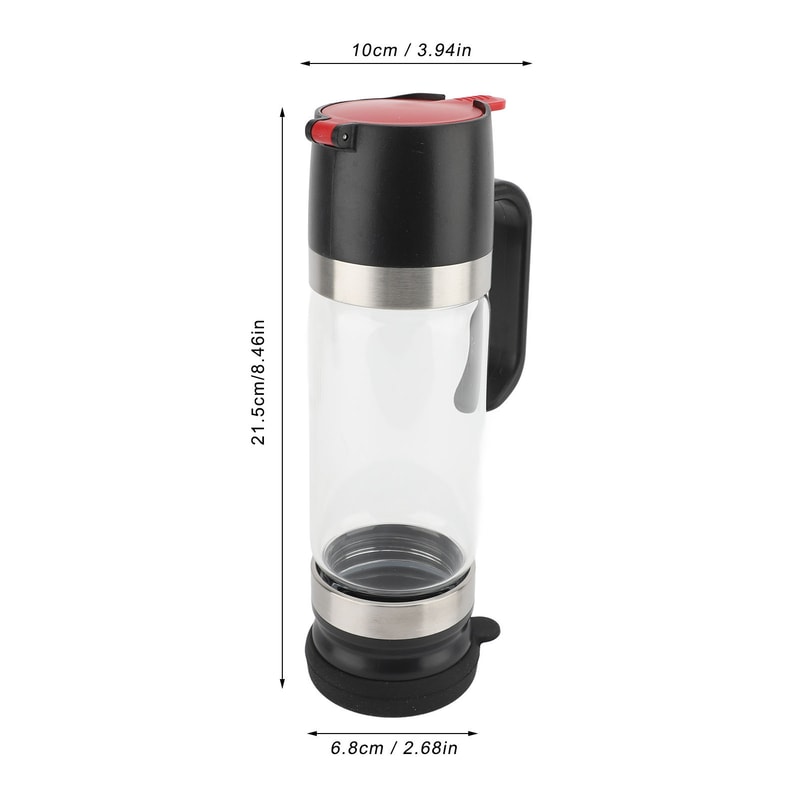 Clear Glass No Drip Honey & Syrup Dispenser Premium Kitchen Pourer