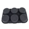 Premium 6 Cavity Hamburger Bun Mold Pan Silicone Bread Baking Tray, Heat Resistant & Reusable