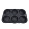 Premium 6 Cavity Hamburger Bun Mold Pan Silicone Bread Baking Tray, Heat Resistant & Reusable