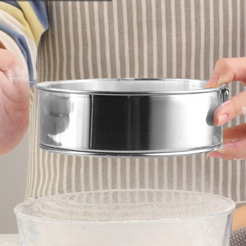 Professional Large Stainless Steel Flour Sifter Mesh Baking Sieve for Powdered Sugar & Cocoa Powder