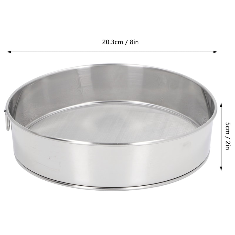 Professional Large Stainless Steel Flour Sifter Mesh Baking Sieve for Powdered Sugar & Cocoa Powder