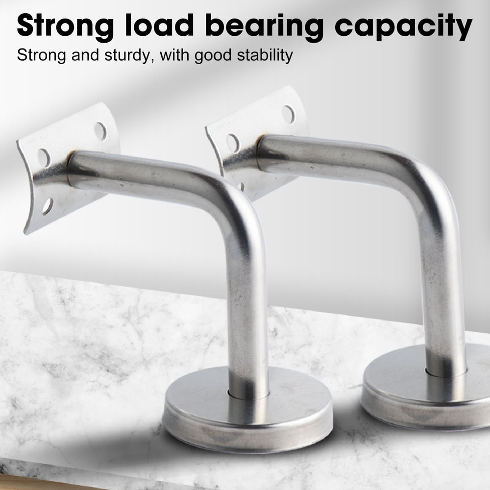 Premium Piece Stainless Steel Handrail Bracket Set Heavy Duty Wall Mount Railing Support