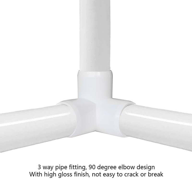 Durable PVC Way Pipe Connector Set Tee & Elbow Fittings