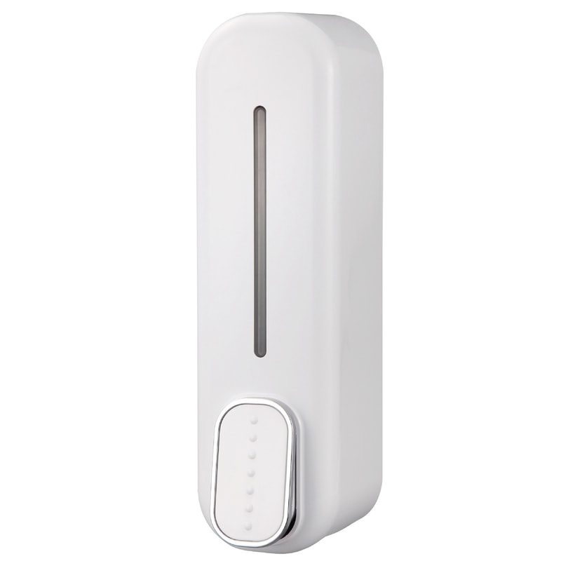 Premium Wall Mounted Manual Soap & Shower Gel Dispenser Space Saving Lotion and Shampoo Pump
