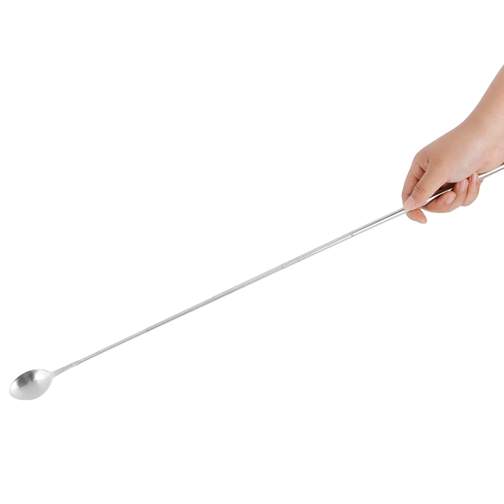 Telescopic Stainless Steel Bar Spoon for Cocktails BBQ and Deep Pot Stirring