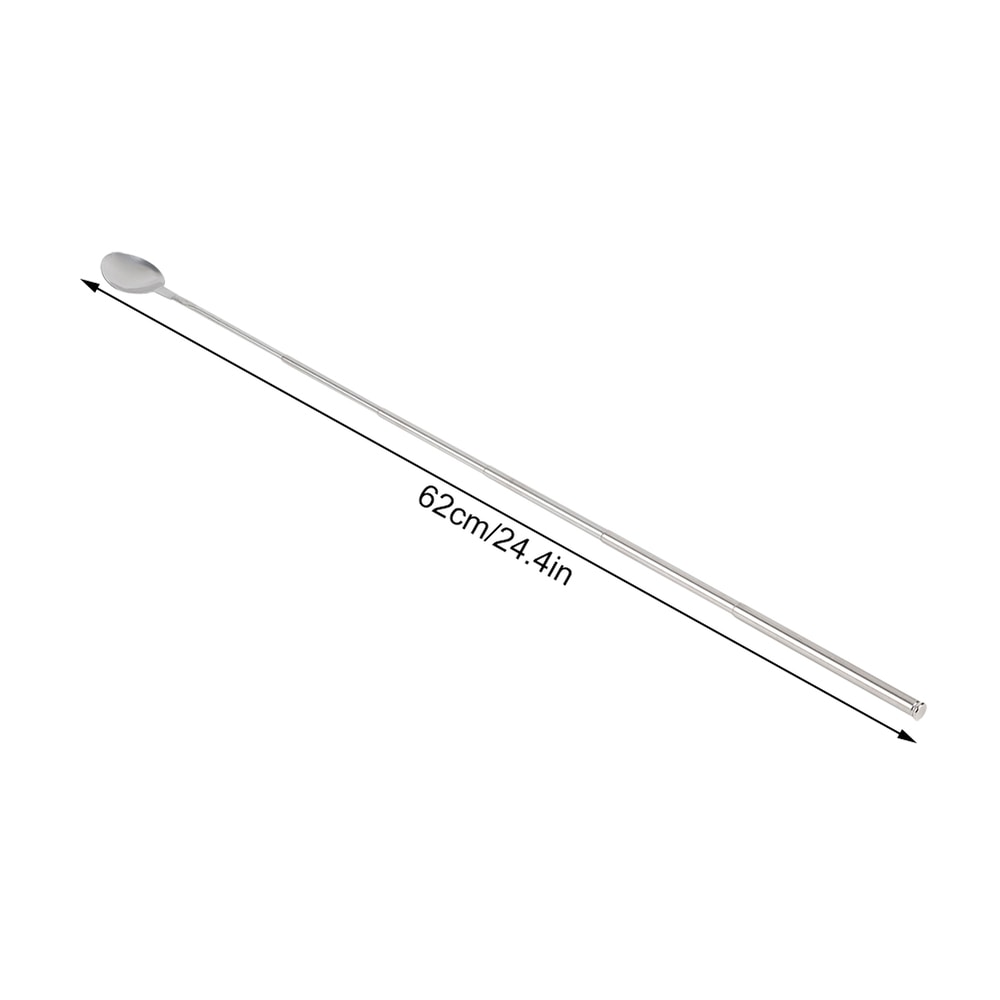 Telescopic Stainless Steel Bar Spoon for Cocktails BBQ and Deep Pot Stirring