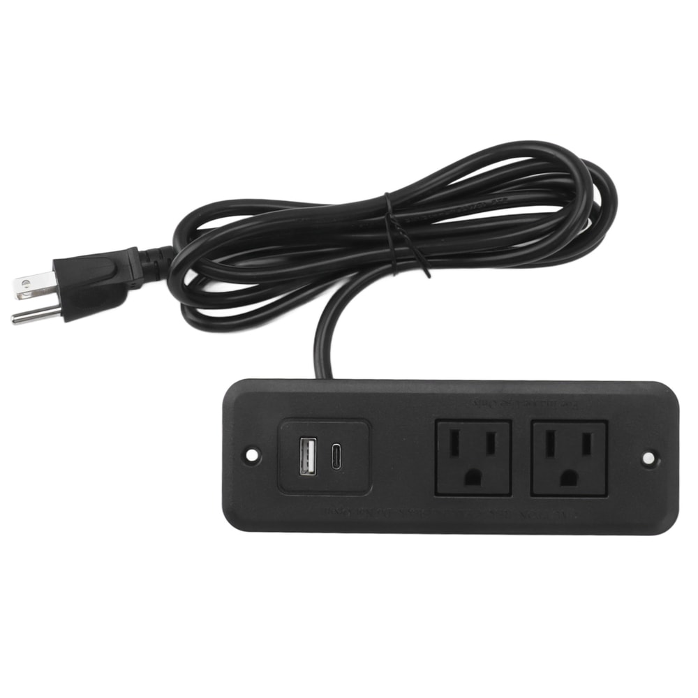 Recessed Power Strip for Desks and Side Tables