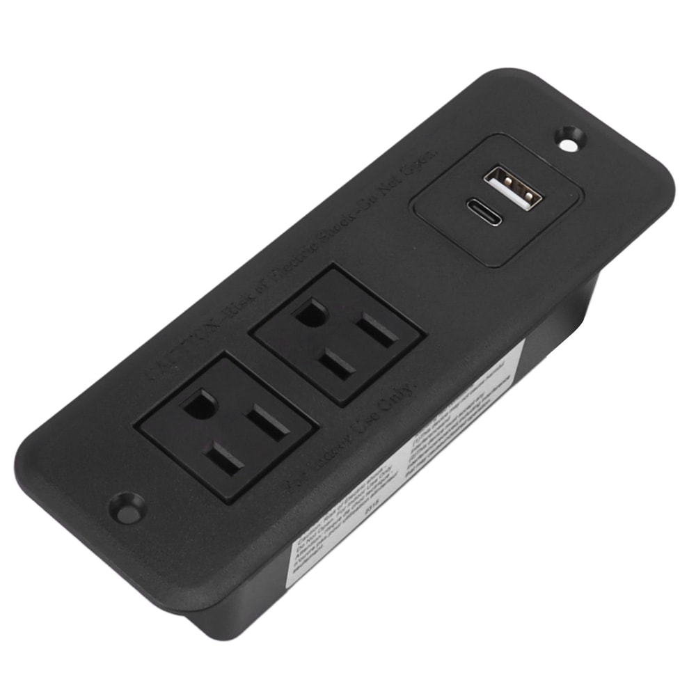 Recessed Power Strip for Desks and Side Tables