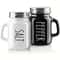 Vintage Glass Salt And Pepper Shaker Set With Black White Tops Kitchen Seasoning Duo 1