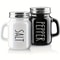 Vintage Glass Salt And Pepper Shaker Set With Black White Tops Kitchen Seasoning Duo 6