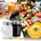 Vintage Glass Salt And Pepper Shaker Set With Black White Tops Kitchen Seasoning Duo 3