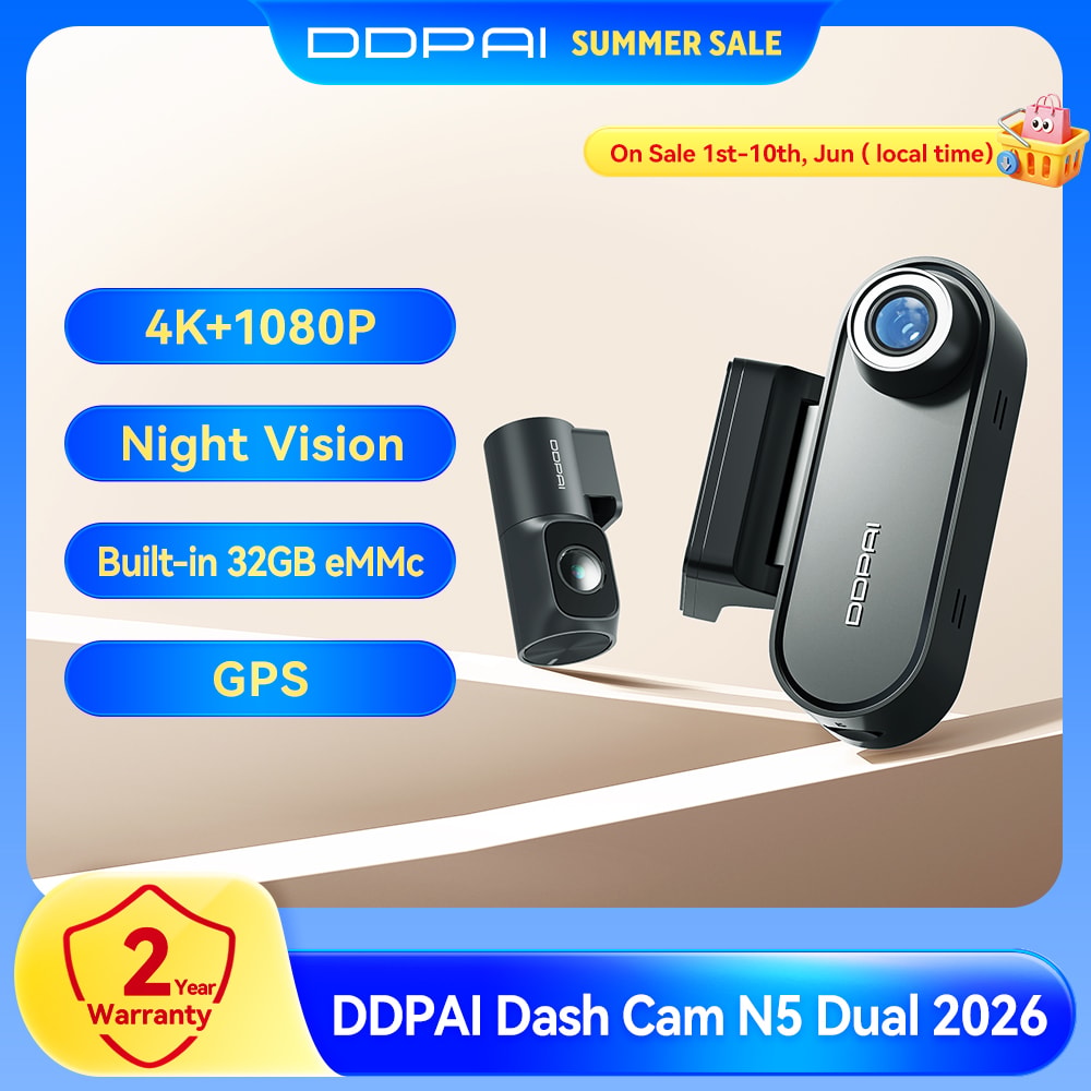 Dual Dash Cam With GPS AI Night Vision Front Rear Recording 1