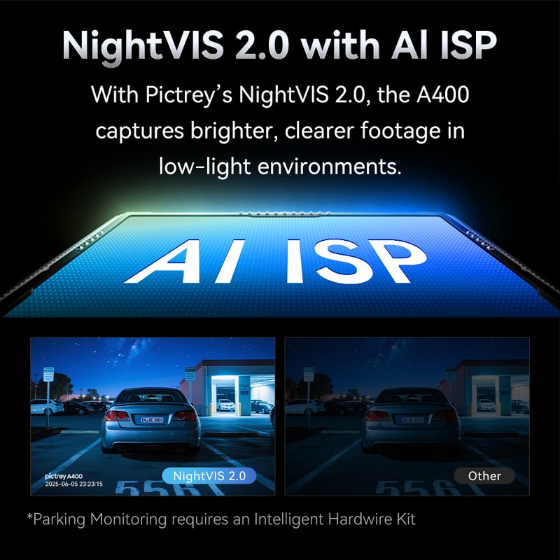 Pictrey Dash Cam with WiFi ADAS Safety Alerts & Night Vision