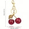 Cherry Blossom Charm Keychain Cute Fruit Bag Charm & Car Key Accessory