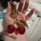 Cherry Blossom Charm Keychain Cute Fruit Bag Charm & Car Key Accessory