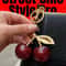 Cherry Blossom Charm Keychain Cute Fruit Bag Charm & Car Key Accessory