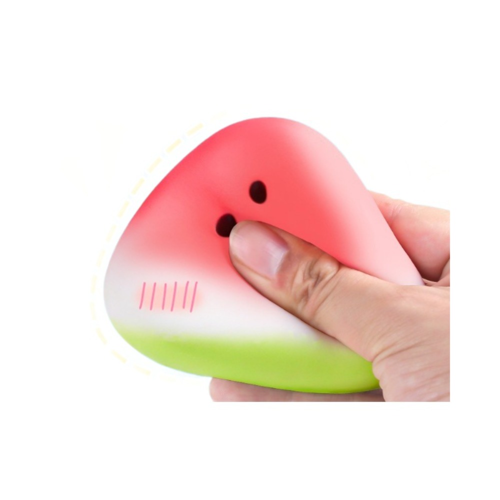 Watermelon Squishy Stress Relief Toy Slow Rising Fidget Squeeze for Anxiety & Focus