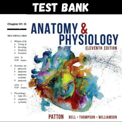 Latest 2023 Anatomy and Physiology, 11th Edition by Kevin T. Patton Test Bank | All Chapters Included