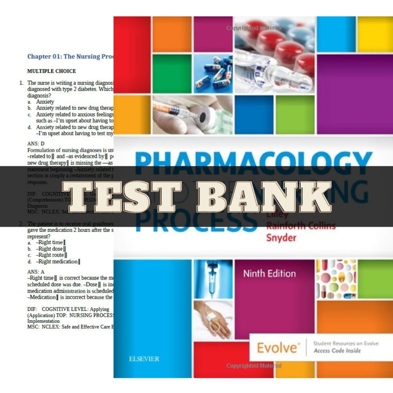 Latest 2023 Pharmacology and the Nursing Process 9th Edition by Linda Lane Lilley Test Bank All Chapters Included (1).png