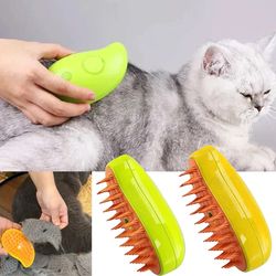 Cat Steam Brush Soft Silicone Grooming Depilation Hair Comb