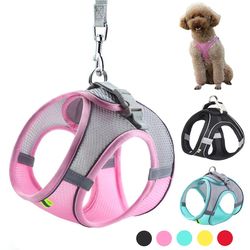 Dog Harness Leash Set for Small Dogs Adjustable Puppy Cat Harness Vest Outdoor Walking Lead Leash