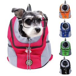 Outdoor Dog Carrier Bag Double Shoulder Portable Pet Travel Backpack