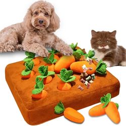 Pet Carrot Snuffle Mat Puzzle Toy for Small Medium Large dog Interactive Stress Relief Chew Toys