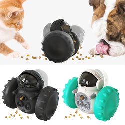 Dog Treat Leaking Toy For Small Big Dogs Tumbler Interactive Toys Puppy Cat Slow Food Feeder Dispenser IQ Training