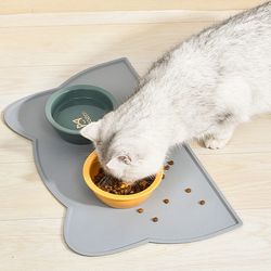 Silicone Pet Mat Pet Food Feeding Pad Waterproof Dog Cat Bowl Food Mat