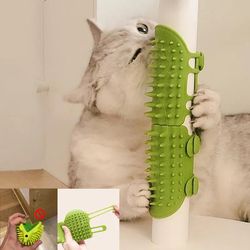 Pet Cat Hair Removal Massage Comb Cats Scratching Rubbing Brush kitten Grooming Self Cleaning Wall Corner Cat Scratcher