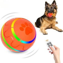 Smart Interactive Pet Ball Remote Control Flashing Rolling Jumping Rotating Waterproof Dog Chew Toy Ball