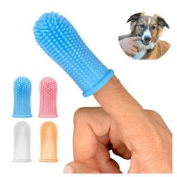 Dog Super Soft Pet Finger Toothbrush Teeth Cleaning Bad Breath Care Silicone
