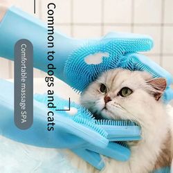 Pet Grooming Cleaning Gloves Dog Cat Bathing Shampoo Glove