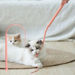 Simulated Mouse Tail Cat Toy Cat Teaser Funny Stick Silicone Long Tail Pet Interactive Toys