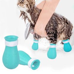 Cat Claw Protector Bath Anti-Scratch Cat Shoes adjustable Bath Wash Boots