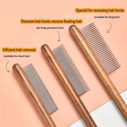Pet Flea Comb Cat Dog Comb for Fleas Ticks Removal Tools Stainless Steel Grooming Brush For matted Long Short Hair