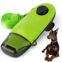 Dog Training Clicker Whistle 2 in 1 Dust Cover Training Pet Dog Recall for Bark Control Behavior Correction