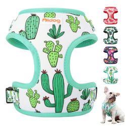 Mesh Nylon Dog Harness Vest Soft Padded Dogs Cat Vests Harnesses Cactus Print For Small Medium Dog