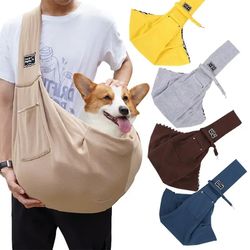 Cotton Comfortable Dog Bag Pet Out Crossbody Shoulder Bag Outdoor Travel Portable Cat Puppy Sling Bag