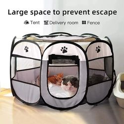 Portable Foldable Cat Tent Cat House Portable Folding Outdoor Travel Pet Tent Cat Dog Cage
