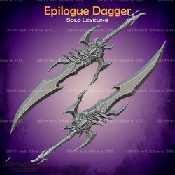 Epilogue Dagger Cosplay Solo Leveling - STL File 3D print model