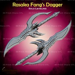 rasaka fang dagger cosplay solo leveling - stl file 3d print model