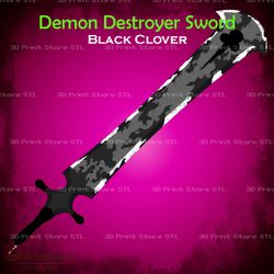 Demon Destroyer Sword Cosplay Black Clover - STL File 3D print model