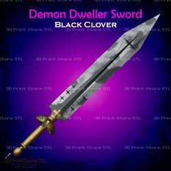 Demon Dweller Sword Cosplay Black Clover - STL File 3D print model