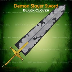 Demon Slayer Sword Cosplay Black Clover - STL File 3D print model