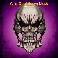 Ainz Ooal Gown Mask Cosplay OverLord - STL File 3D print model
