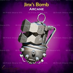 Jinx Bomb Cosplay Arcane - STL File 3D print model
