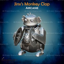 Jinx Monkey Clap Cosplay Arcane - STL File 3D print model