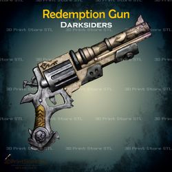 redemption gun cosplay darksiders - stl file 3d print model